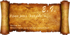 Eperjesi István névjegykártya